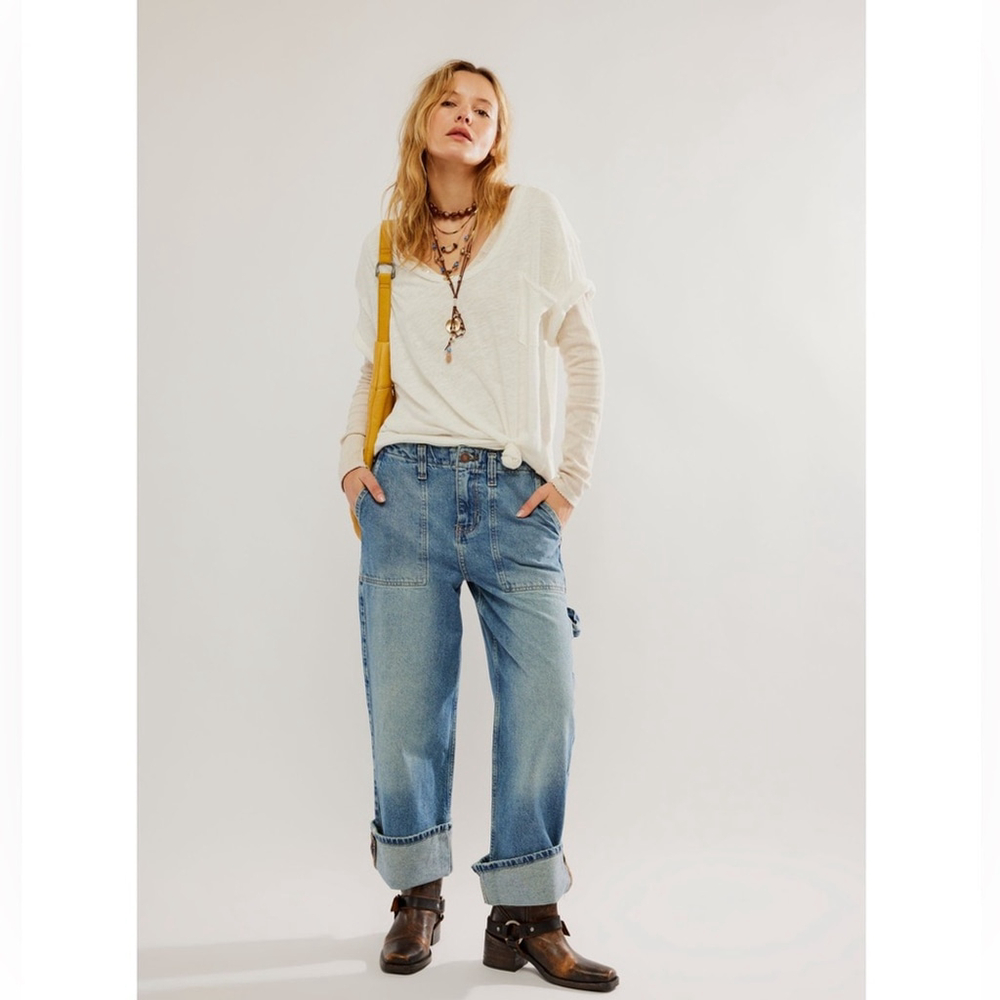 We The Free Straight Leg Jeans in Light Blue